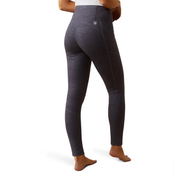 Ariat Women's Zia Embossed Riding Tights - Dark Gray size medium - Picture 2 of 15